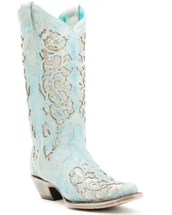 Corral Women's Glitter Inlay Western Boots - Snip Toe