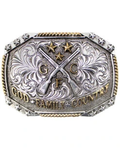 Cody James Men's God, Family, Country Belt Buckle