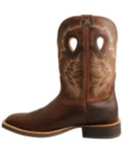 Twisted X Men's Brown Ruff Stock Western Boots - Square Toe -Western Cowboy Equipment 2000350217 201 P3