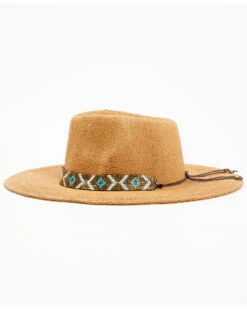 Nikki Beach Women's Beaded Trim Band Toyo Straw Rancher Hat  -Western Cowboy Equipment 2000350384 200 P3