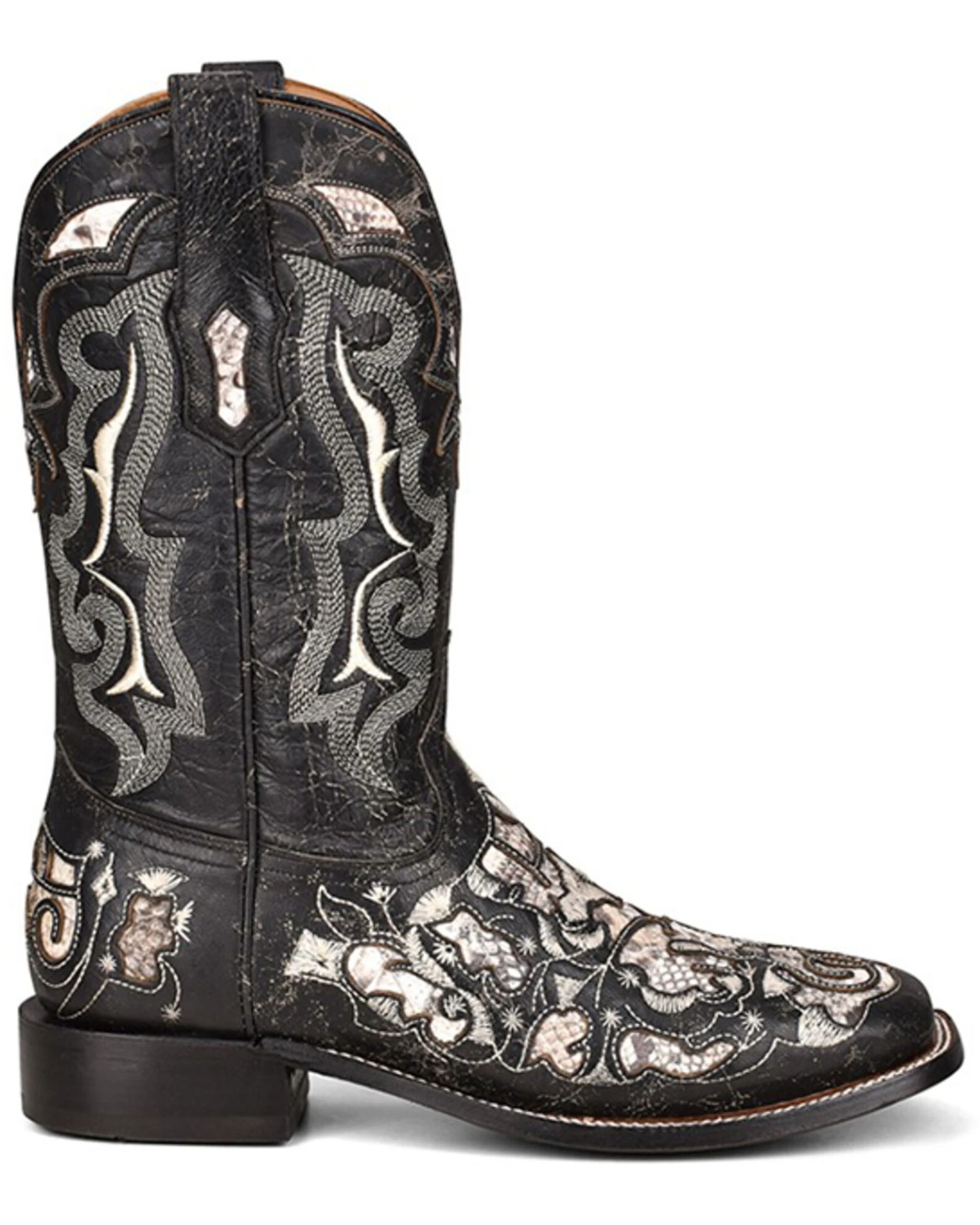 Corral Men's Exotic Python Skin Inlay Western Boots - Square Toe 2 Corral Men's Exotic Python Skin Inlay Western Boots - Square Toe - Image 2
