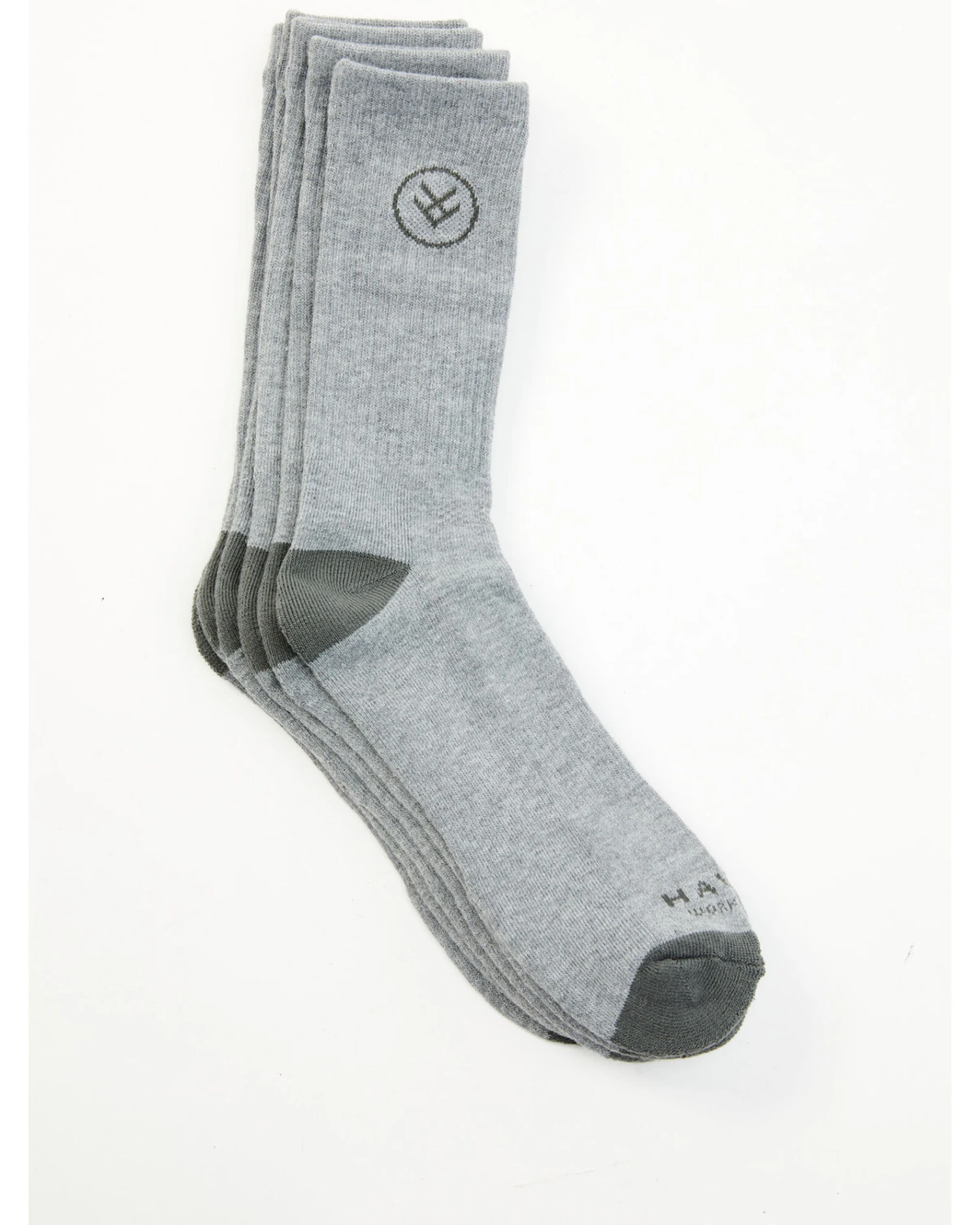 Hawx Men's Gray Crew Work Socks 1 Hawx Men's Gray Crew Work Socks