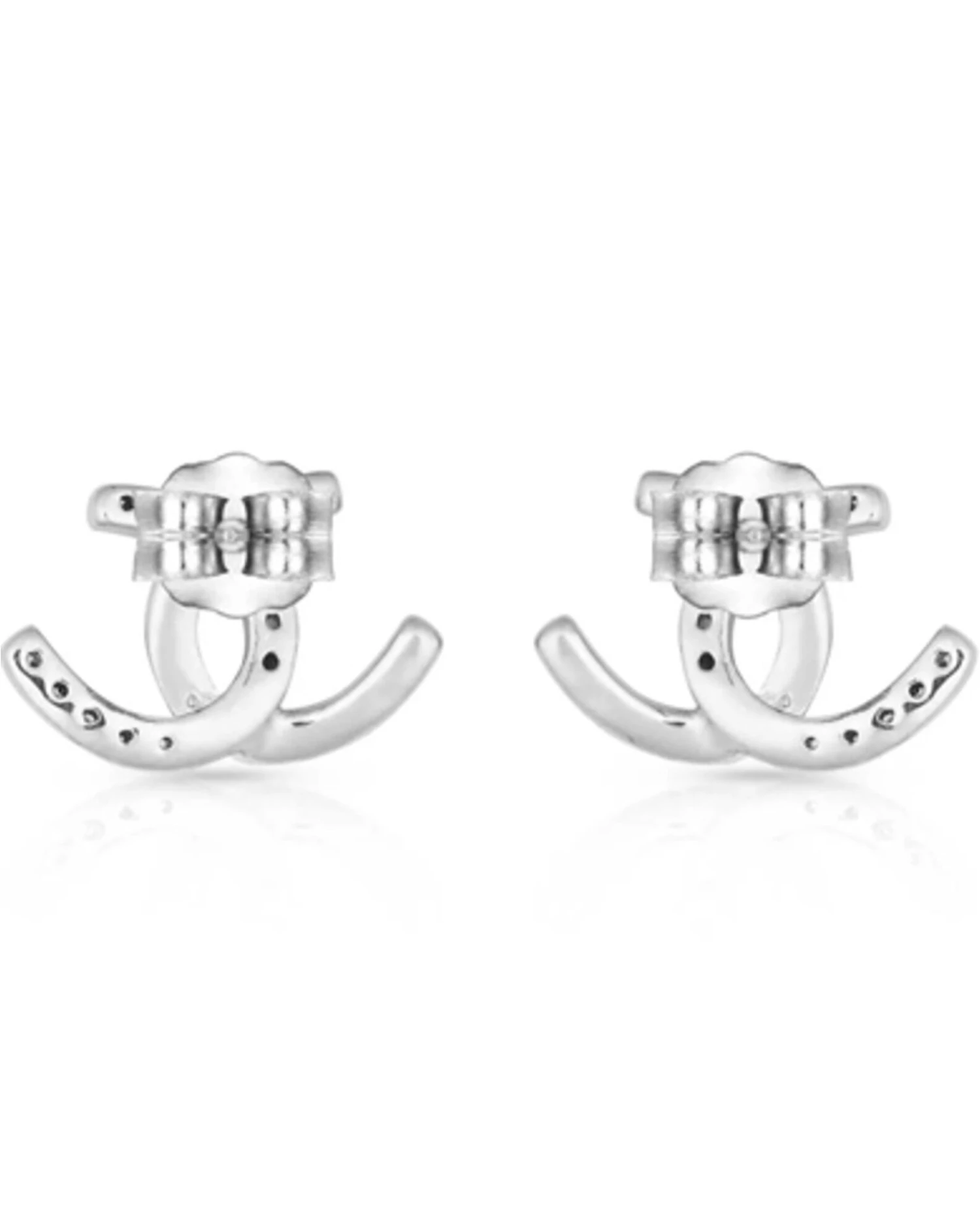Montana Silversmiths Women's Horseshoe Happiness Post Earrings 2 Montana Silversmiths Women's Horseshoe Happiness Post Earrings - Image 2