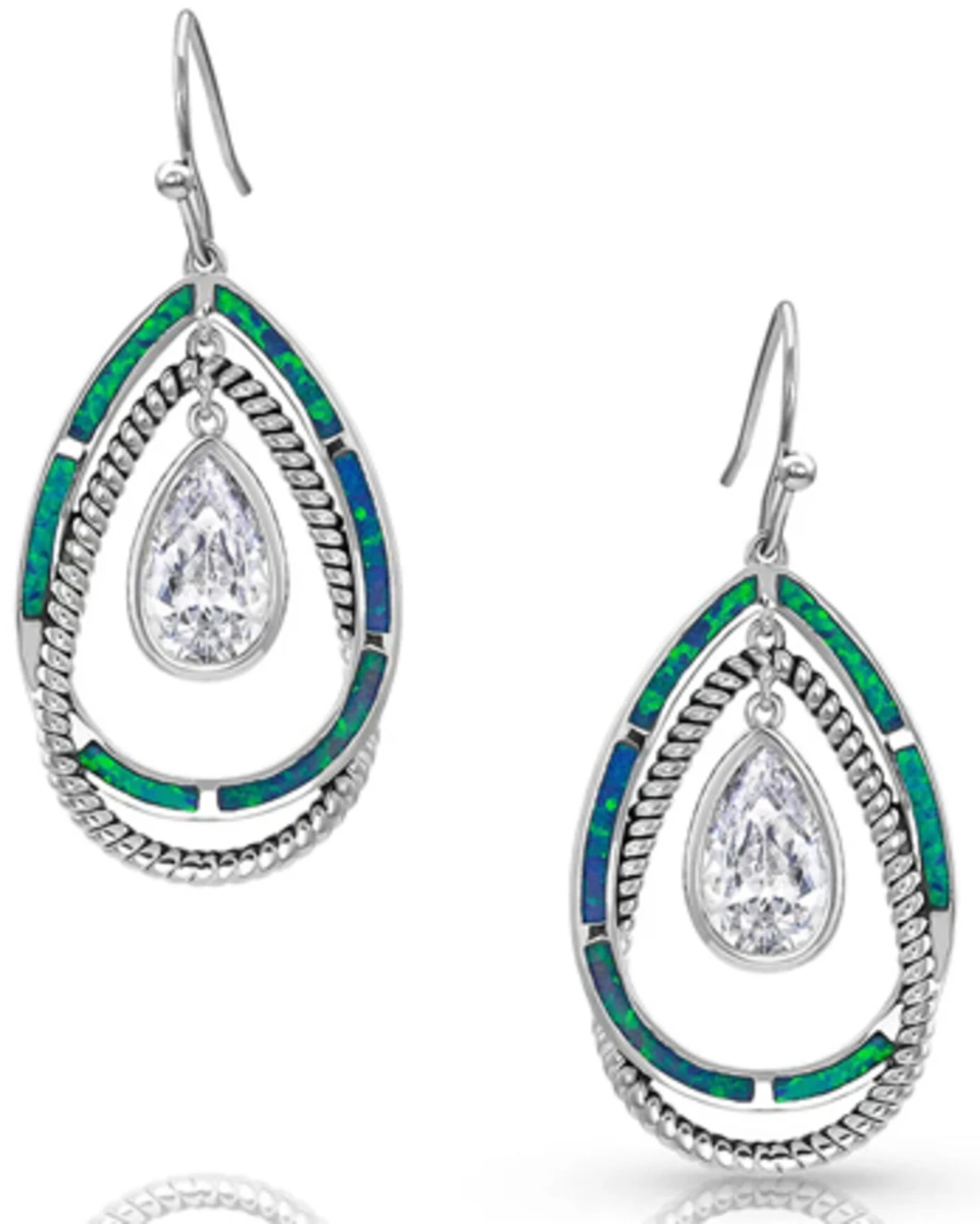 Montana Silversmiths Women's Opal Ribbons Teardrop Earrings 1 Montana Silversmiths Women's Opal Ribbons Teardrop Earrings