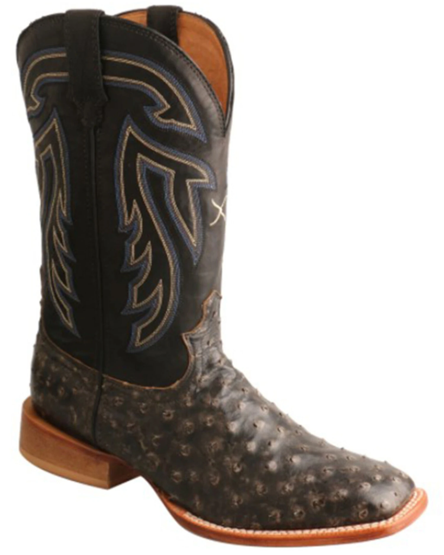 Twisted X Twistex X Men's Ruff Stock Fill-Quill Ostrich Vamp Exotic Western Boot - Broad Square Toe 1 Twisted X Twistex X Men's Ruff Stock Fill-Quill Ostrich Vamp Exotic Western Boot - Broad Square Toe
