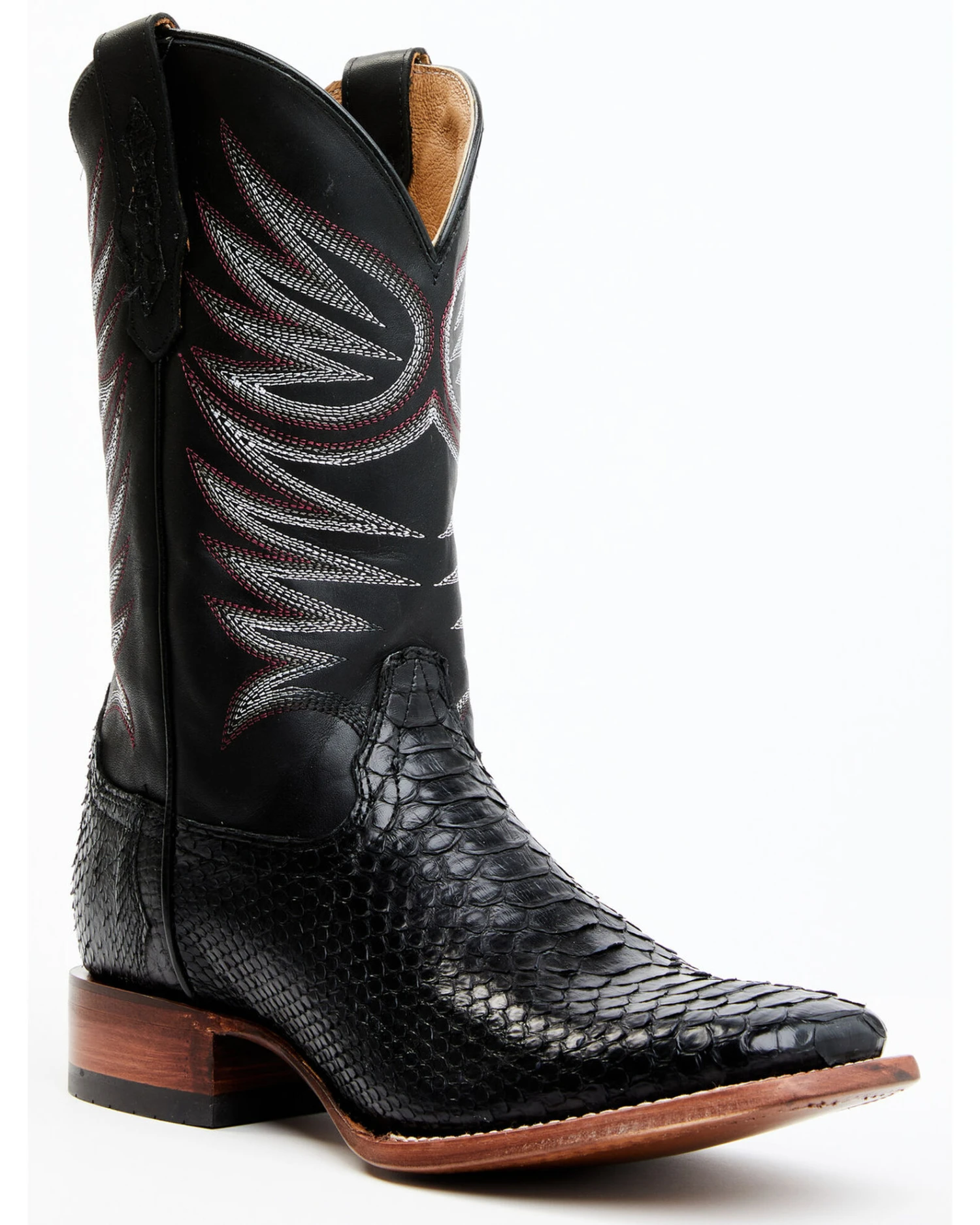 Cody James Men's Matte Python Exotic Western Boots - Broad Square Toe 1 Cody James Men's Matte Python Exotic Western Boots - Broad Square Toe