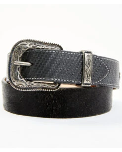 Cody James Men's Hair-On Black Western Belt