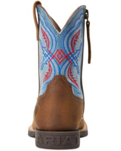 Ariat Boys' Double Kicker Easy Fit Distressed Western Boots - Broad Square Toe  -Western Cowboy Equipment 2000357334 200 P3