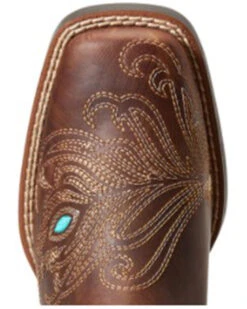 Ariat Girls' Bright Eyes II Hat Leather Boot - Broad Square Toe -Western Cowboy Equipment 2000357335 200 P4