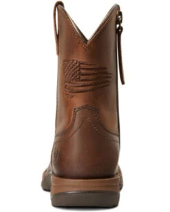 Ariat Boys' Anthem Patriot Easy Fit Distressed Brown Full-Grain Western Boot - Square Toe 8 Ariat Boys' Anthem Patriot Easy Fit Distressed Brown Full-Grain Western Boot - Square Toe -Western Cowboy Equipment 2000357345 200 P3