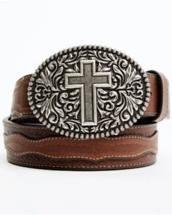 Moonshine Spirit Men's Filigree Cross Buckle Belt