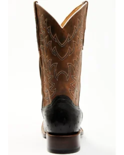 Cody James Men's Saddle Black Full-Quill Ostrich Exotic Western Boots - Broad Square Toe  -Western Cowboy Equipment 2000359778 001 P5