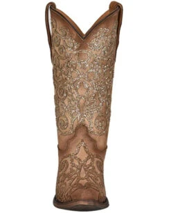 Corral Girls' Glitter Embroidery Leather Western Boot - Snip Toe -Western Cowboy Equipment 2000361090 280 P3