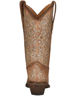 Corral Girls' Glitter Embroidery Leather Western Boot - Snip Toe -Western Cowboy Equipment 2000361090 280 P4