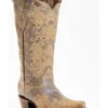 Circle G Women's Brown Floral Embroidery Western Boots - Snip Toe