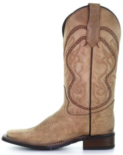 Corral Women's Saddle Embroidered Leather Western Boot - Broad Square Toe -Western Cowboy Equipment 2000363301 280 P3