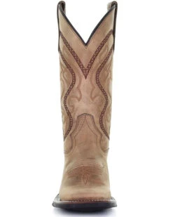 Corral Women's Saddle Embroidered Leather Western Boot - Broad Square Toe -Western Cowboy Equipment 2000363301 280 P4