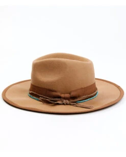 Shyanne Women's Rancher Tonal Ribbons & Turquoise Bead Fedora Hat 5 Shyanne Women's Rancher Tonal Ribbons & Turquoise Bead Fedora Hat -Western Cowboy Equipment 2000366109 280 P3