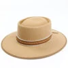 Shyanne Women's Wool Felt Braided Faux Leather Ribbon Western Hat