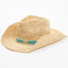 Physician Endorsed Women's Blue Jaye Crochet Raffia Hat