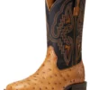 Ariat Men's Dagger Full-Quill Ostrich Exotic Western Boots - Broad Square Toe 