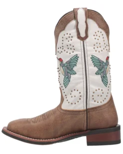 Laredo Women's 11" Hummingbird Embroidered Studded Western Performance Boots - Broad Square Toe -Western Cowboy Equipment 2000371079 100 P3