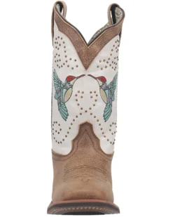 Laredo Women's 11" Hummingbird Embroidered Studded Western Performance Boots - Broad Square Toe -Western Cowboy Equipment 2000371079 100 P4