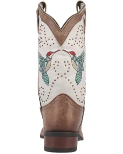 Laredo Women's 11" Hummingbird Embroidered Studded Western Performance Boots - Broad Square Toe -Western Cowboy Equipment 2000371079 100 P5
