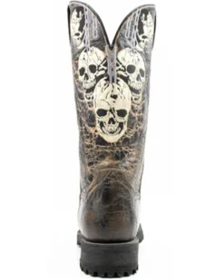 Dan Post Men's Skulls Motorcycle Western Boot - Square Toe -Western Cowboy Equipment 2000371083 001 P4
