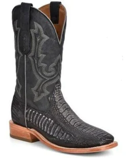Corral Men's Ostrich Leg Embroidered Western Boots - Square Toe 