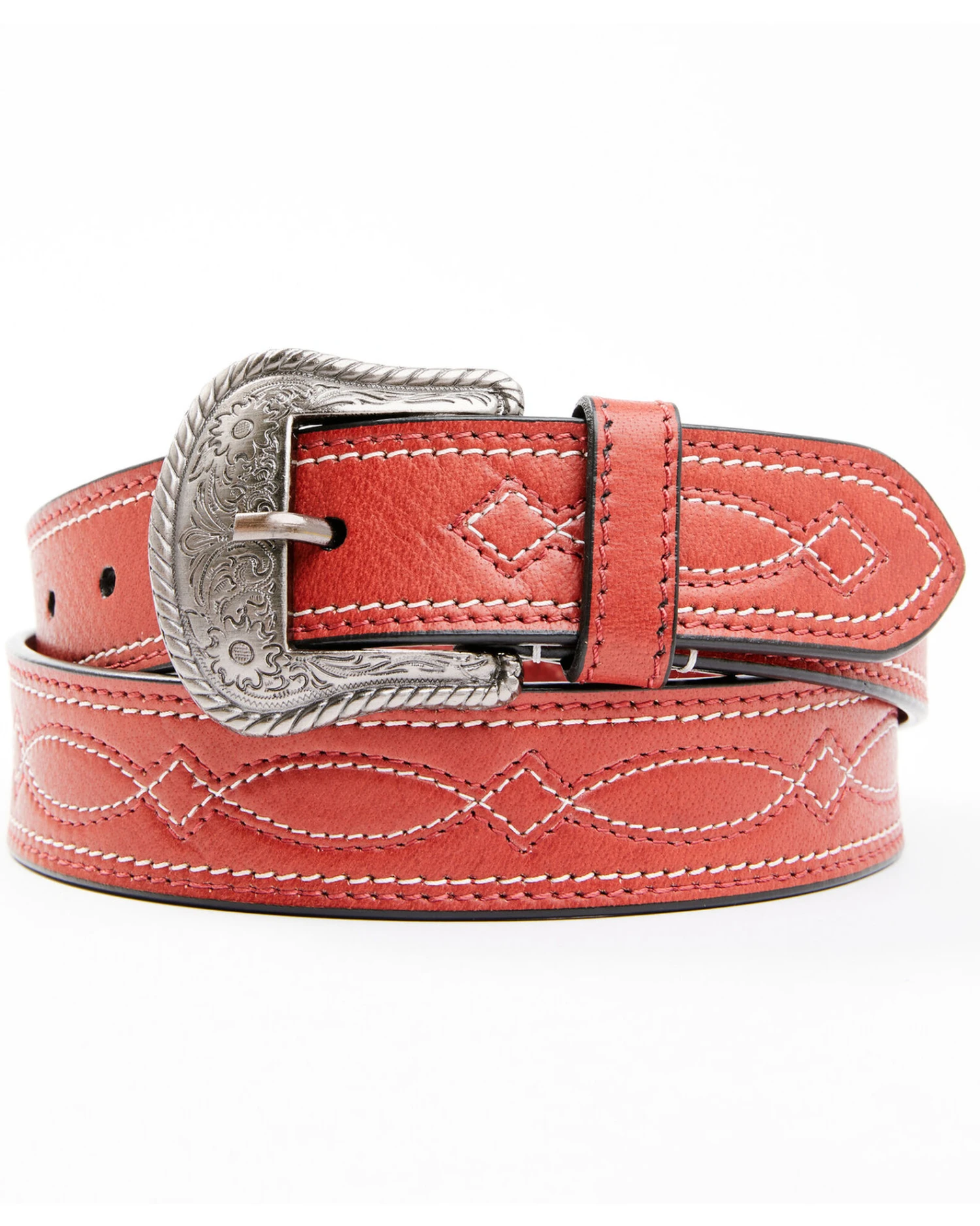 The Leathery Women's Jesse Embroidered Western Belt 1 The Leathery Women's Jesse Embroidered Western Belt