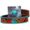Myra Bag Women's Tropical Forest Hand-Tooled Leather Belt