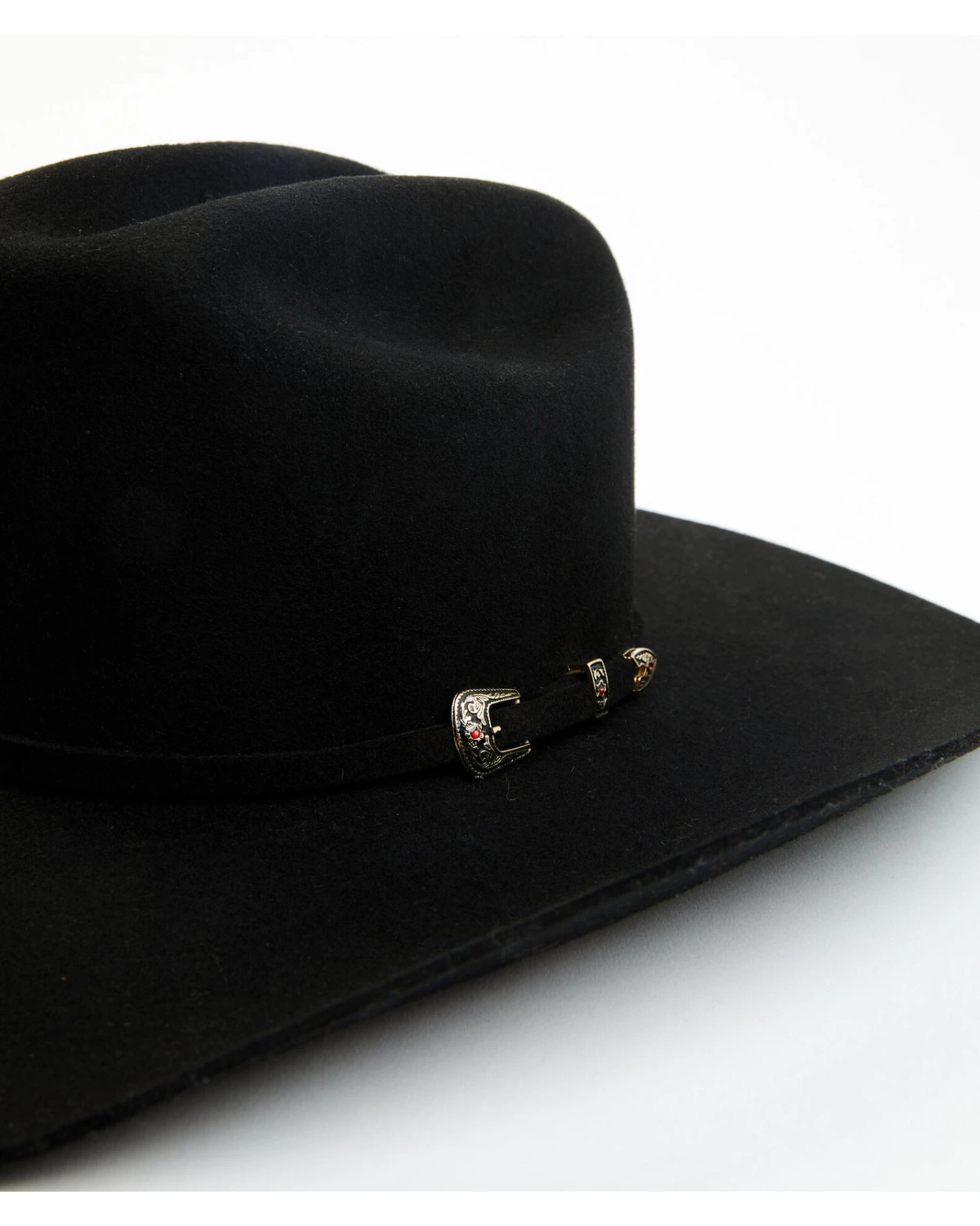 ProHats Men's Precreased Buckle Band Wool Felt Western Hat 2 ProHats Men's Precreased Buckle Band Wool Felt Western Hat - Image 2