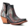 Ariat Women's Dixon Chimayo Cash Roja New Mexico Print Western Booties - Snip Toe 