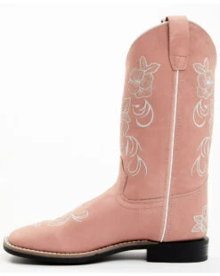 Shyanne Girls' Little Lasy Floral Embroidered Leather Western Boots - Broad Square Toe -Western Cowboy Equipment 2000374455 650 P3