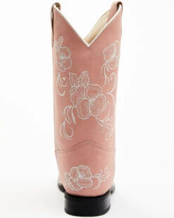Shyanne Girls' Little Lasy Floral Embroidered Leather Western Boots - Broad Square Toe -Western Cowboy Equipment 2000374455 650 P5