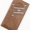 Hooey Men's Brown Hooey Logo Laser Cut Southwest Print Rodeo Wallet