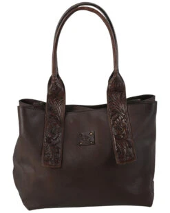 STS Ranchwear By Carroll Women's Westward Floral Tooled Tote Bag