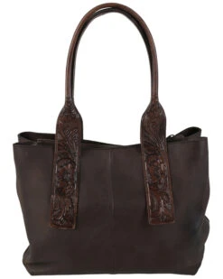 STS Ranchwear By Carroll Women's Westward Floral Tooled Tote Bag -Western Cowboy Equipment 2000378298 200 P3