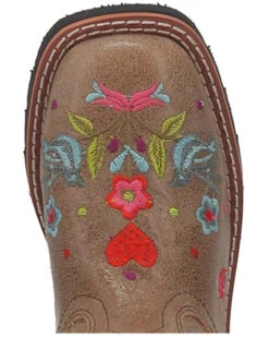 Dan Post Girls' Embroidered Western Boots - Broad Square Toe -Western Cowboy Equipment 2000381636 251 P6