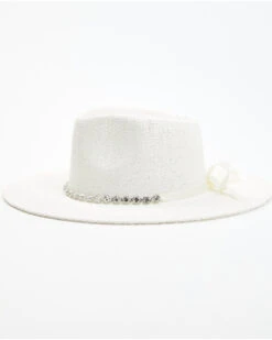 Nikki Beach Women's White Krystal Australian Toyo Fedora Hat 5 Nikki Beach Women's White Krystal Australian Toyo Fedora Hat -Western Cowboy Equipment 2000382163 100 P3