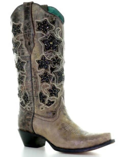 Corral Women's Glitter Star Western Boots - Snip Toe