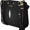 Cuadra Women's Exotic Stingray Studded Purse