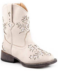 Roper Toddler Girls' Lola Glitter Western Boots - Broad Square Toe
