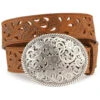 Tony Lama Floral Cutout Leather Belt