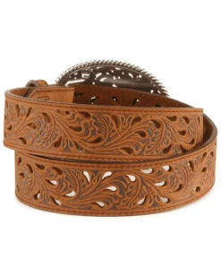 Tony Lama Floral Cutout Leather Belt -Western Cowboy Equipment 258144 41 P2