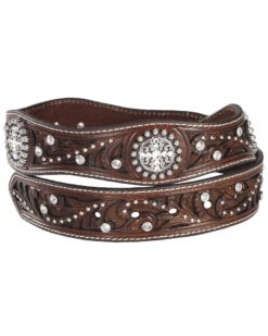 Ariat Scalloped Hand Tooled & Embellished Western Belt -Western Cowboy Equipment 258U52 41 P2