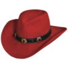 Silverado Women's Crushable Red Wool 3 1/4" Bendable Brim Hat